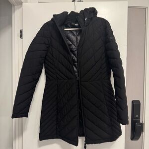 DKNY Lightweight Long Puffer Jacket